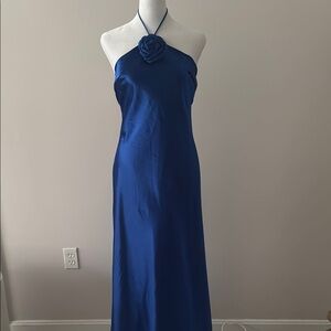 Navy Blue Halter Dress